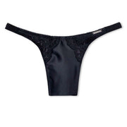 Devotion Satin Thong, Boldly Black