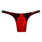 Devotion Satin Thong, Thorn Red