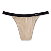 Divine Satin Thong, Cream Pearl