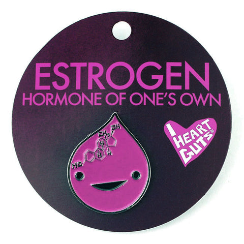 Estrogen Art Enamel Lapel Pin