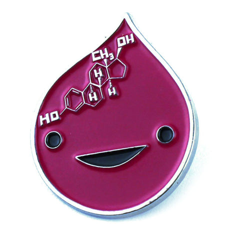 Estrogen Art Enamel Lapel Pin
