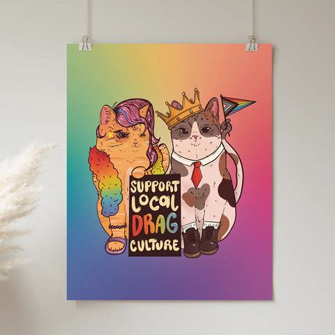 Support Drag Sticker Support Local Drag, Art Print – Trans Tool Shed