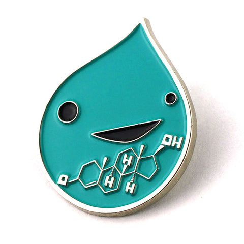 Testosterone Art Enamel Lapel Pin