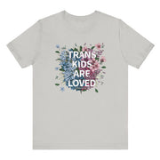 Trans Kids Are Loved T-Shirt, Silver