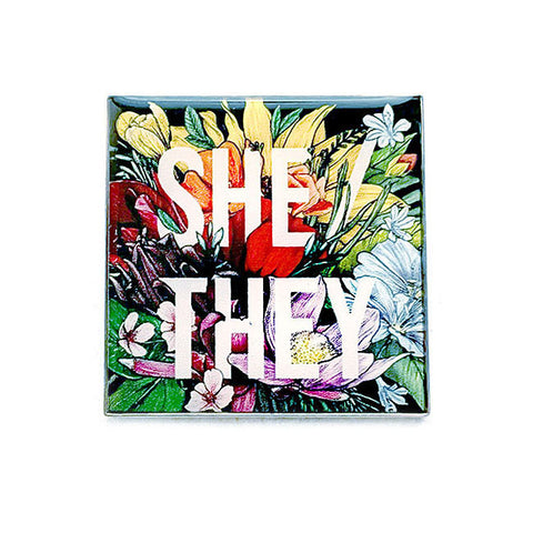 Transpainter Pronoun Pin: She/They