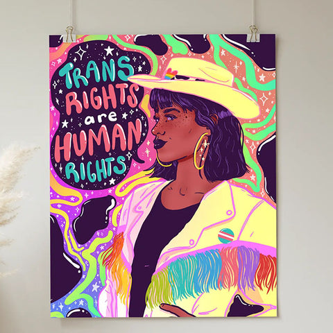 Trans Rights Are Human Rights, Art Print