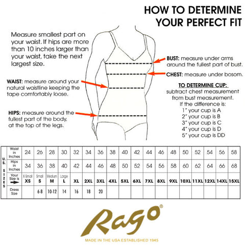 Rago 821 Waist Cincher  Ladies Firm Control Girdle – Rago