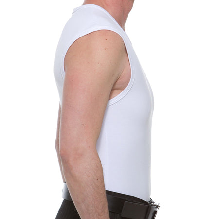 Underworks Cotton Concealer Muscle Shirt Binder 974- John Henry, White